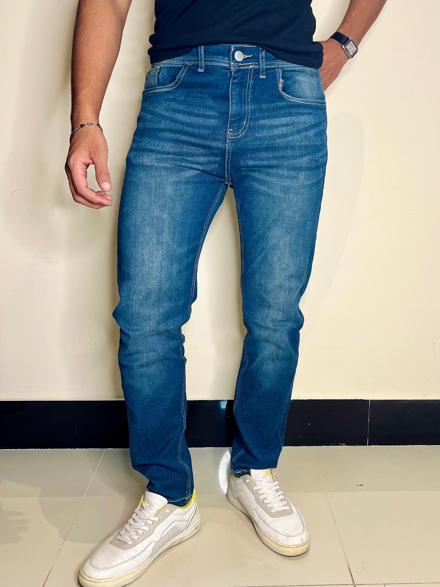 Navy Blue Slim Fit Jeans