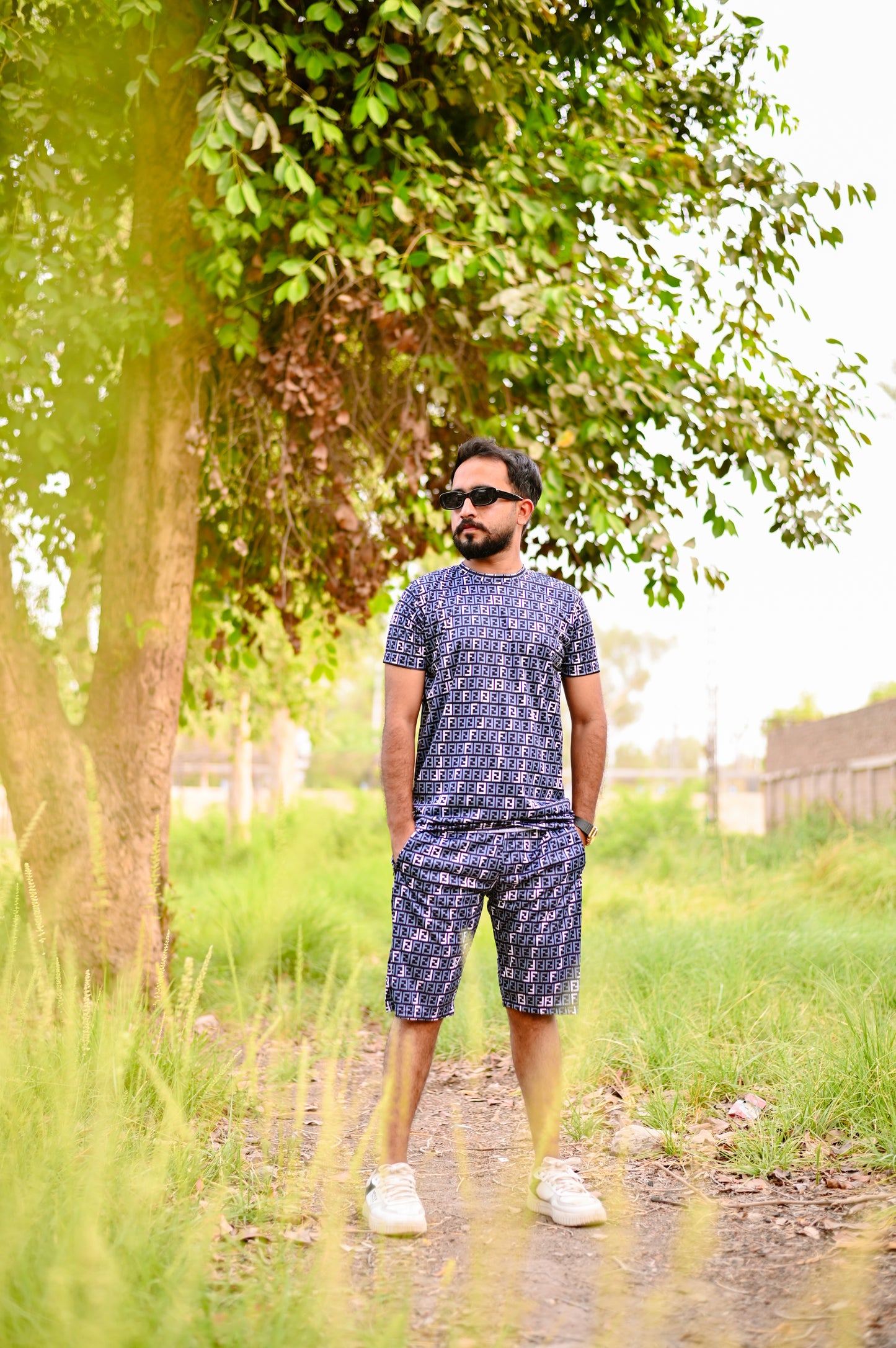 Grey sublimation tracksuit with shorts