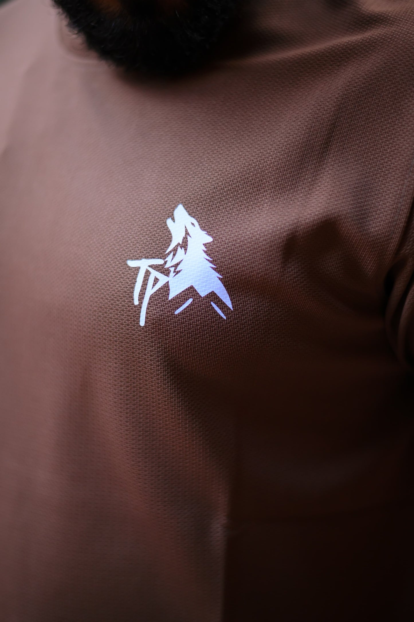Brown Popcorn Textured T-shirt