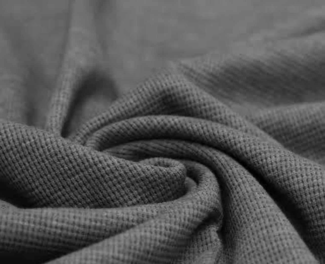 Charcoal Grey Waffle Knit Straight Trousers