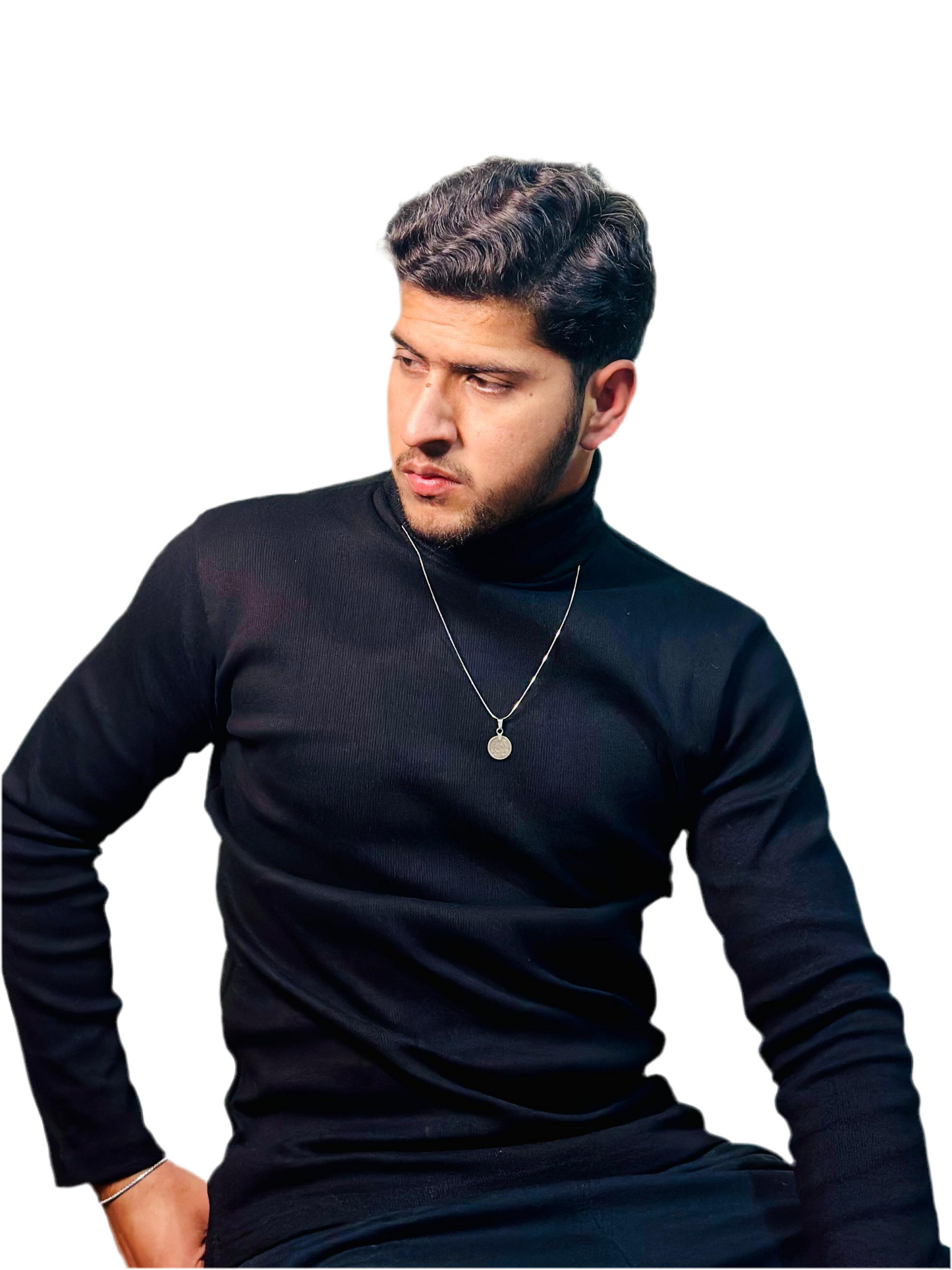Black High Neck Sweater