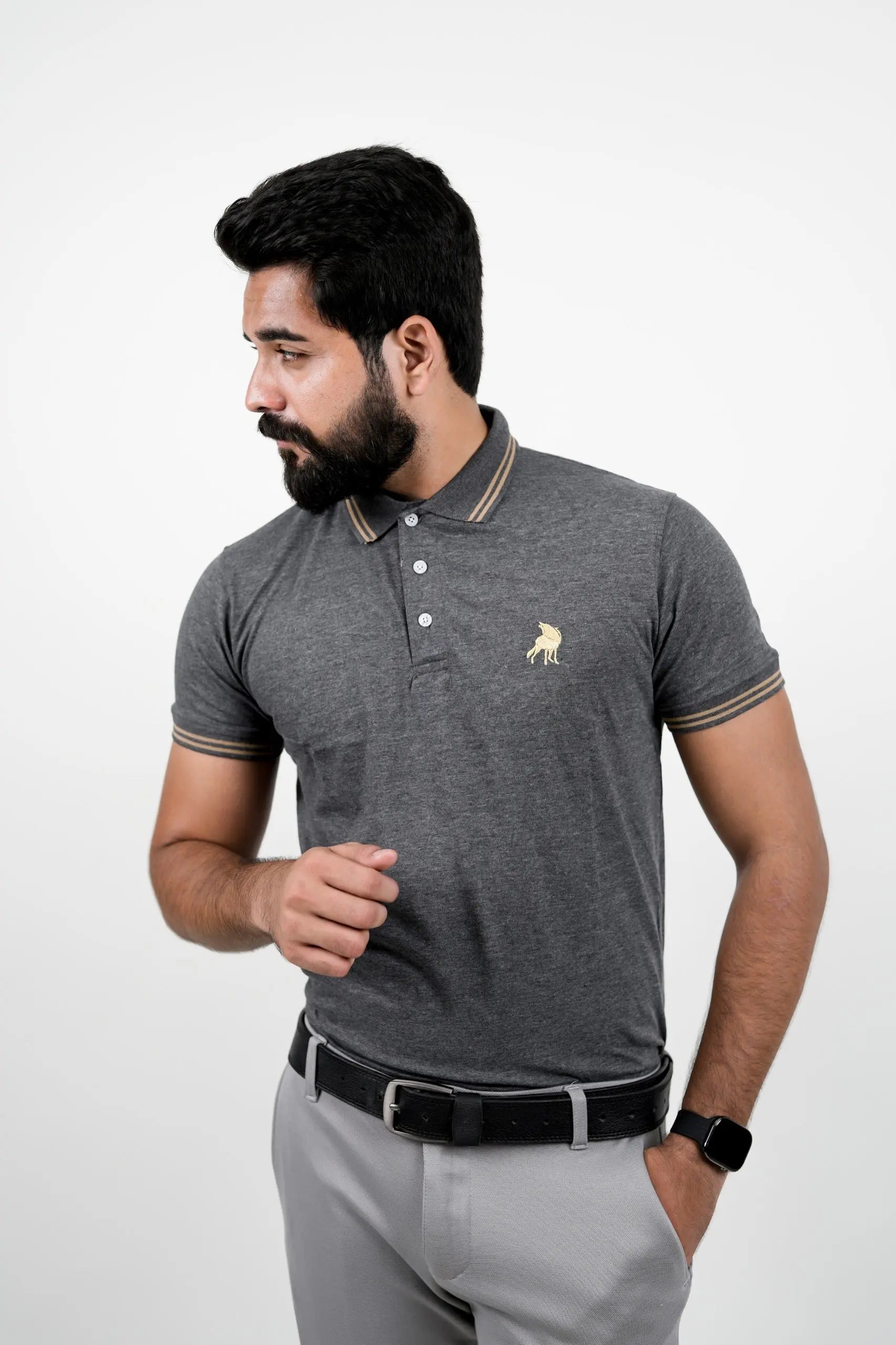 Charcoal Grey Polo – Understated Sophistication The Polo Magician