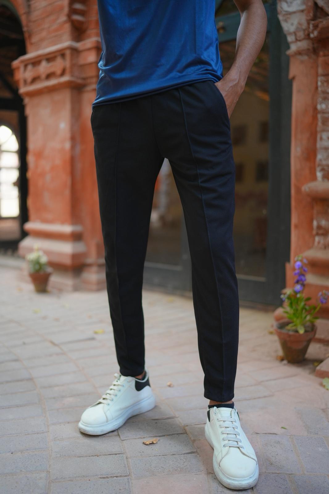 Black Stripe Line Trouser