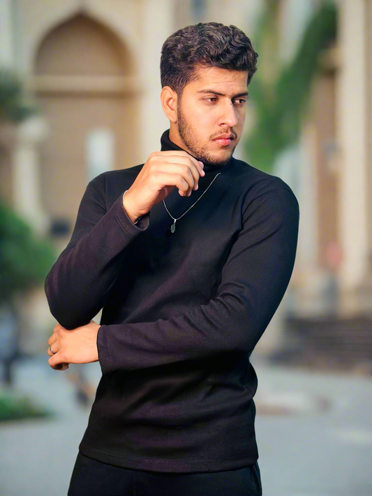 Black High Neck Sweater