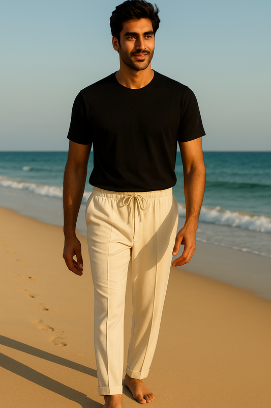 Off-white Stripe Line Cotton Trouser