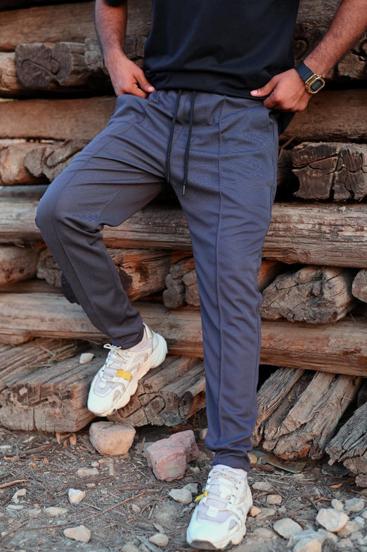 Dark Grey Stripe Line Trouser